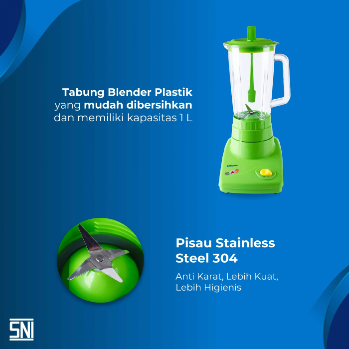 Miyako Blender Plastik 1 Liter 2in1 - BL301PL | BL-301 PL